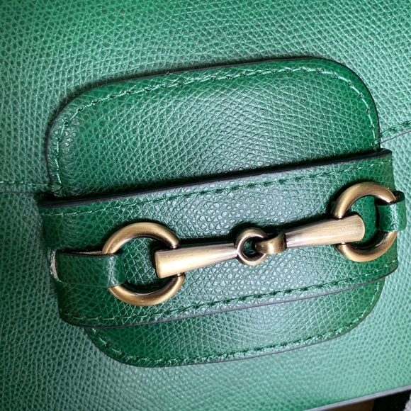 BEVINI Modena green genuine leather women crossbody bag - Picture 2 of 16